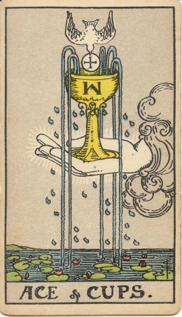Ace of Cups — 1909 Rider–Waite–Smith Tarot card