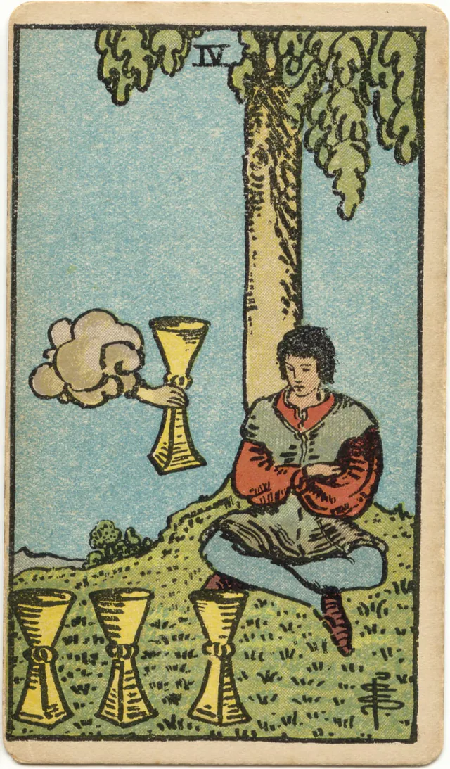 Four of Cups — 1909 Rider–Waite–Smith Tarot card