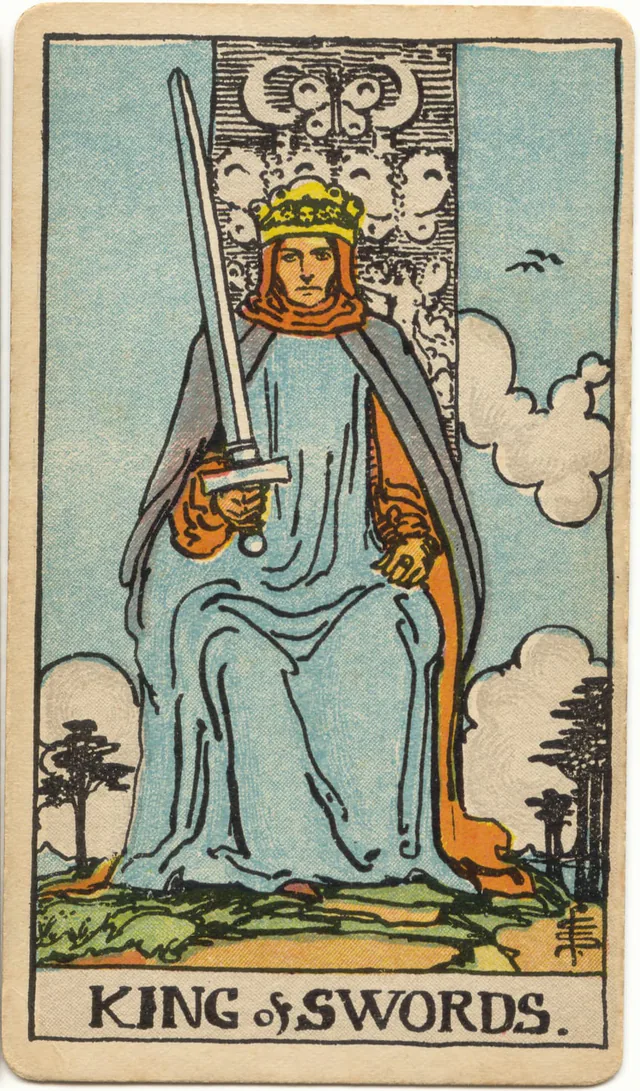 King of Swords — 1909 Rider–Waite–Smith Tarot card