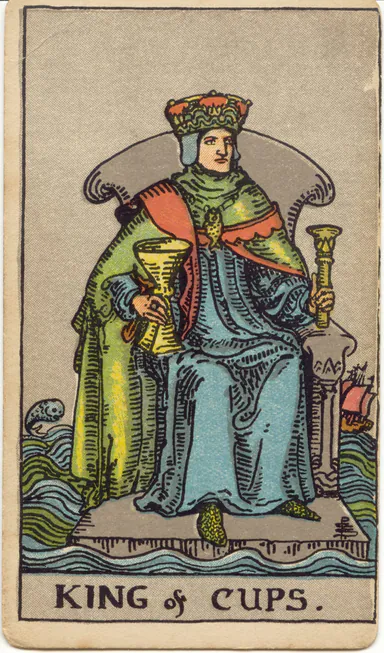 King of Cups — 1909 Rider–Waite–Smith Tarot card