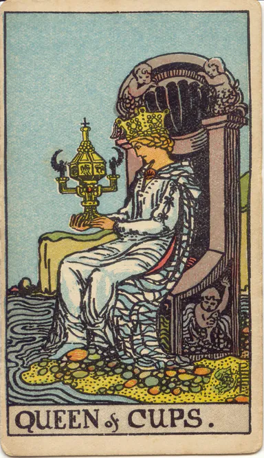 Queen of Cups — 1909 Rider–Waite–Smith Tarot card