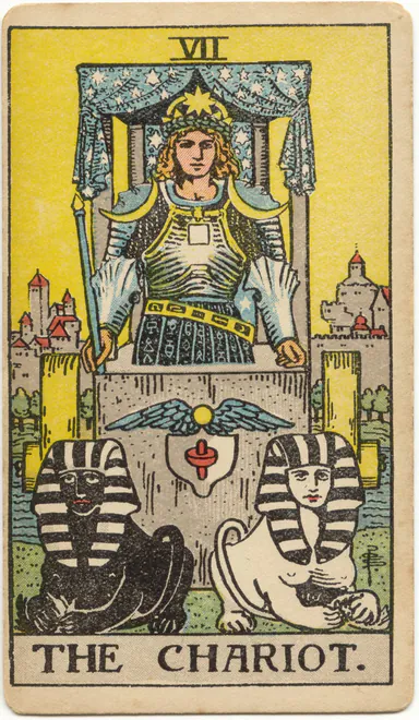 The Chariot — 1909 Rider–Waite–Smith Tarot card