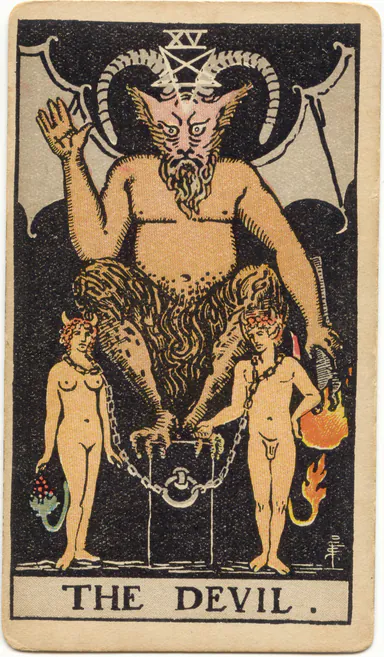 The Devil — 1909 Rider–Waite–Smith Tarot card