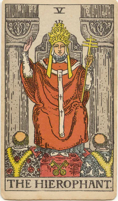The Hierophant — 1909 Rider–Waite–Smith Tarot card